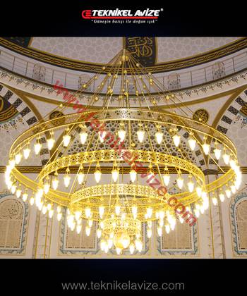 Yavuz Sultan Selim Model Mosque Chandeliers - Teknikel Chandelier