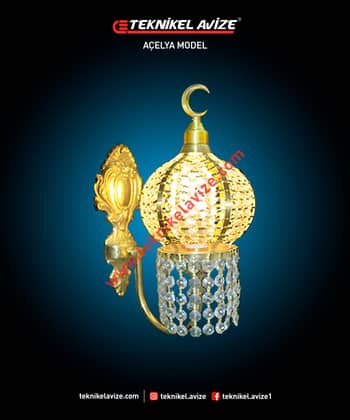 Tekl Kollu Mihrace Kollu Duvar Aplik Avize - Teknikel Chandelier