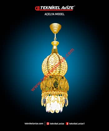 Mihrap Içi Mihrace Kollu Tekli Sarkıt Avize - Teknikel Chandelier
