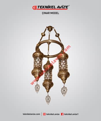 30 Cm Çap Üfleme Cam Üzeri Dekoratif Metal Kafesli 1 Çemberli Sarkıt Avize - Teknikel Chandelier