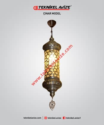 15 Cm Çap Üfleme Cam Üzeri Dekoratif Metal Kafesli Tekli Sarkıt Avize - Teknikel Chandelier