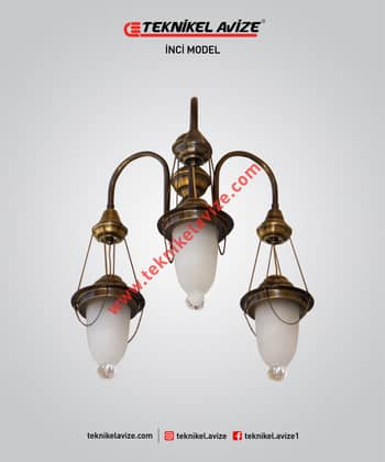 3 Kollu Deve Boynu Sarkıt Avize - Teknikel Chandelier
