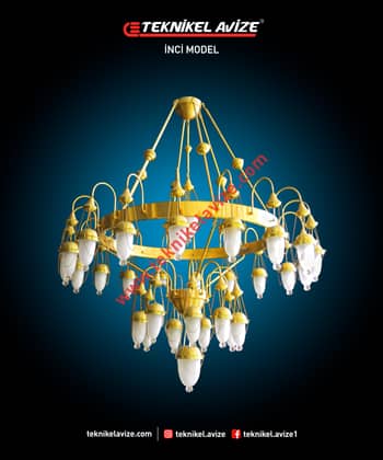 150 Cm Çap 2 Çemberli Sarkıt Avize - Teknikel Chandelier