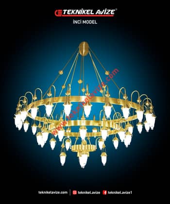 250 Cm Çap 3 Çemberli Sarkıt Avize - Teknikel Chandelier
