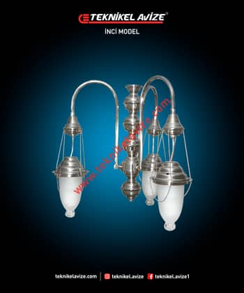 3 Kollu Deve Boynu Sarkıt Avize - Teknikel Chandelier