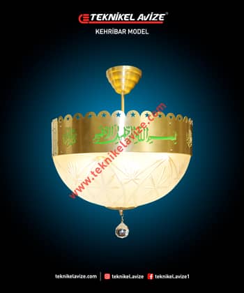 40 Cm Çap Tekli Sarkıt Avize - Teknikel Chandelier