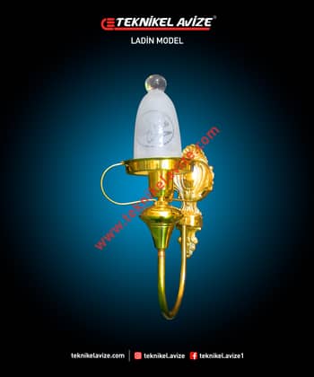 Yukarı Bakan Tek Kollu Duvar Aplik Avize - Teknikel Chandelier