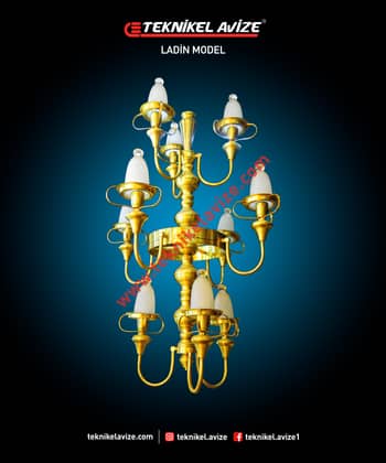 Yukarı Bakan 75 Cm Çap 2 Çemberli Sarkıt Avize - Teknikel Chandelier