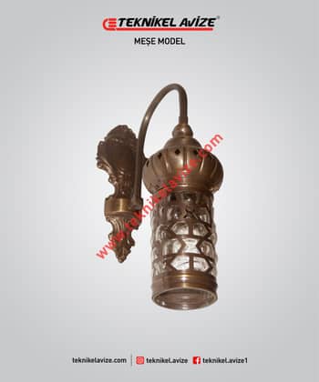 Tek Kollu Üfleme Cam Üzeri Dekoratif Metal Kafesli Dıuvar Aplik Avize - Teknikel Chandelier
