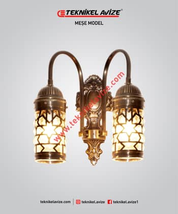 Tek Kollu Üfleme Cam Üzeri Dekoratif Metal Kafesli Dıuvar Aplik Avize - Teknikel Chandelier