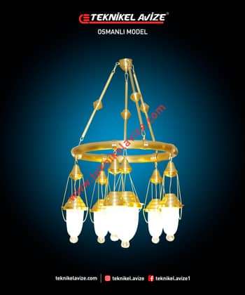 50 Cm Çap Tek Çember Yuvarlak Metal Borulu Imalat Sarkıt Aivze - Teknikel Chandelier