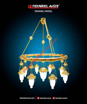 80 Cm Çap Tek Çember Yuvarlak Metal Borulu Imalat Sarkıt Aivze - Teknikel Chandelier