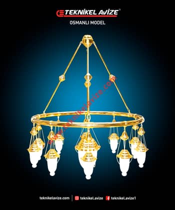 100 Cm Çap Tek Çember Yuvarlak Metal Borulu Imalat Sarkıt Aivze - Teknikel Chandelier
