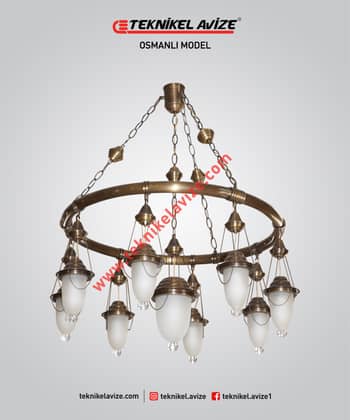 80 Cm Çap Tek Çember Yuvarlak Metal Borulu Imalat Sarkıt Aivze - Teknikel Chandelier
