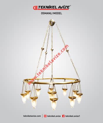 100 Cm Çap Tek Çember Yuvarlak Metal Borulu Imalat Sarkıt Aivze - Teknikel Chandelier