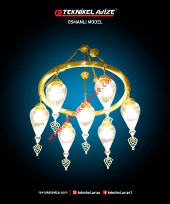 50 Cm Çap Tek Çember Yuvarlak Metal Borulu Imalat Sarkıt Aivze - Teknikel Chandelier