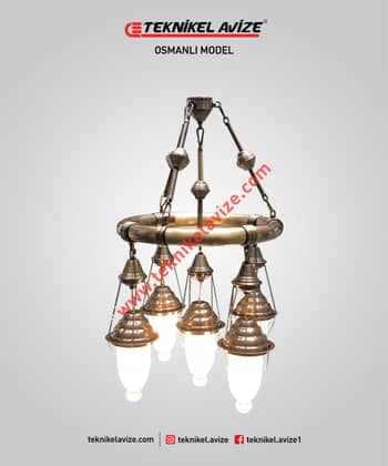 40 Cm Çap Tek Çember Yuvarlak Metal Borulu Imalat Sarkıt Aivze - Teknikel Chandelier