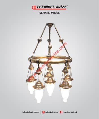 50 Cm Çap Tek Çember Yuvarlak Metal Borulu Imalat Sarkıt Aivze - Teknikel Chandelier