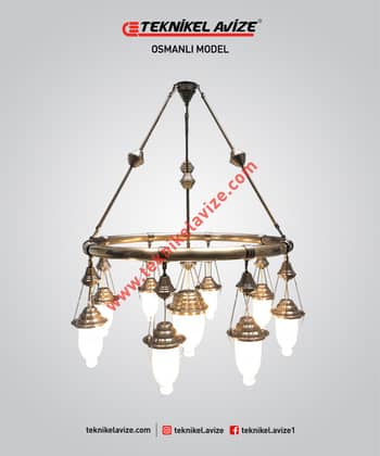 80 Cm Çap Tek Çember Yuvarlak Metal Borulu Imalat Sarkıt Aivze - Teknikel Chandelier