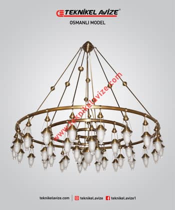200 Cm Çap Iç Içe Katlı Üç Çember Yuvarlak Metal Borulu Imalat Sarkıt Aivze - Teknikel Chandelier