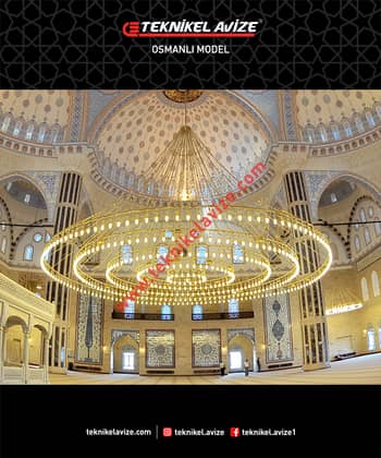 15 Mt Çap Iç Içe Katlı Beş Çember Yuvarlak Metal Borulu Imalat Sarkıt Aivze - Teknikel Chandelier