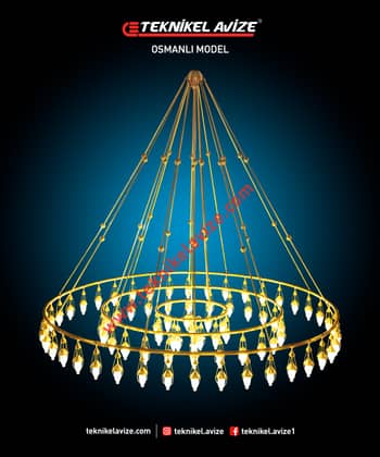 400 Cm Çap Iç Içe Katlı Üç Çember Yuvarlak Metal Borulu Imalat Sarkıt Aivze - Teknikel Chandelier