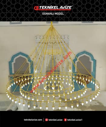 600 Cm Çap Iç Içe Katlı Dört Çember Yuvarlak Metal Borulu Imalat Sarkıt Aivze - Teknikel Chandelier
