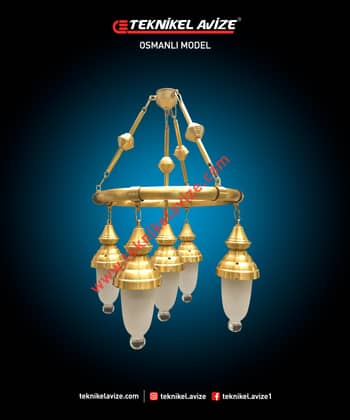 40 Cm Çap Tek Çember Yuvarlak Metal Borulu Imalat Sarkıt Aivze - Teknikel Chandelier