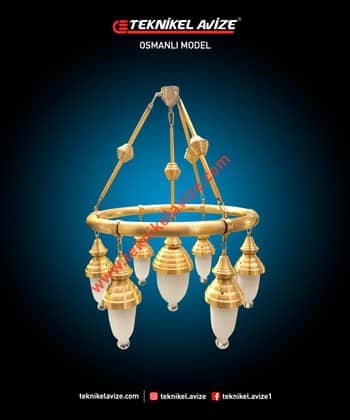 50 Cm Çap Tek Çember Yuvarlak Metal Borulu Imalat Sarkıt Aivze - Teknikel Chandelier