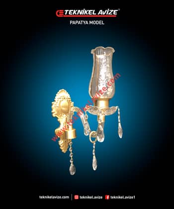 Tek Kollu Duvar Aplik Avize - Teknikel Chandelier
