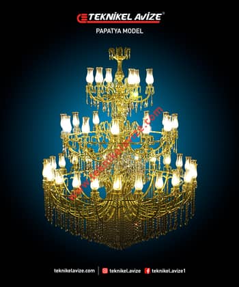 200 Cm Çap 3 Katii Havuz Kollu Sarkıt Avize - Teknikel Chandelier