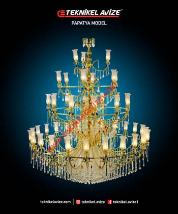 200 Cm Çap 4 Katii Havuz Kollu Sarkıt Avize - Teknikel Chandelier