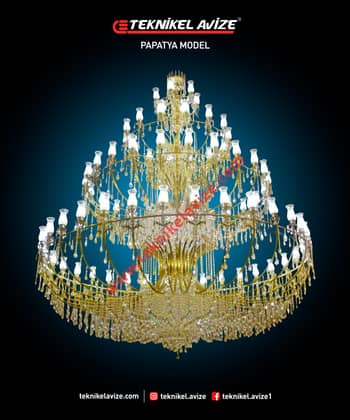 250 Cm Çap 4 Katii Havuz Kollu Sarkıt Avize - Teknikel Chandelier