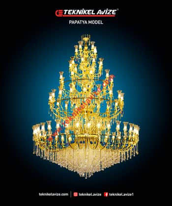 250 Cm Çap 5 Katii Havuz Kollu Sarkıt Avize - Teknikel Chandelier