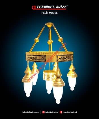 50 Cm Çap 1 Çember Sarkıt Avize - Teknikel Chandelier