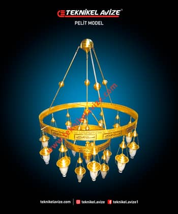 120 Cm Çap 2 Çember Sarkıt Avize - Teknikel Chandelier