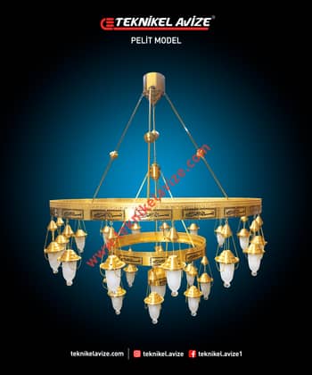 150 Cm Çap 2 Çember Sarkıt Avize - Teknikel Chandelier