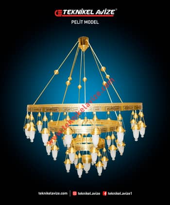 150 Cm Çap 3 Çember Sarkıt Avize - Teknikel Chandelier