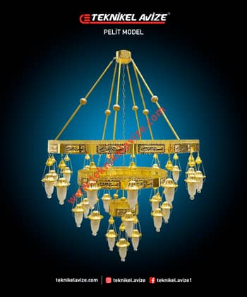 180 Cm Çap 3 Çember Sarkıt Avize - Teknikel Chandelier