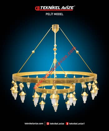 200 Cm Çap 2 Çember Sarkıt Avize - Teknikel Chandelier