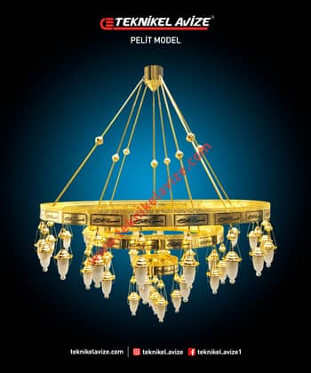 200 Cm Çap 3 Çember Sarkıt Avize - Teknikel Chandelier