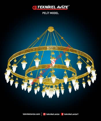 250 Cm Çap 3 Çember Sarkıt Avize - Teknikel Chandelier