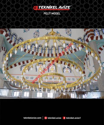 500 Cm Çap 3 Çember Sarkıt Avize - Teknikel Chandelier