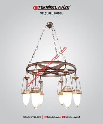 80 Cm Çap Tek Çemberli Geometrik Üretiim Özel Tasarım Sarkıt Avize - Teknikel Chandelier