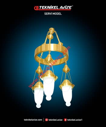 30 Cm Çap 1 Çemberli Sarkıt Avize - Teknikel Chandelier
