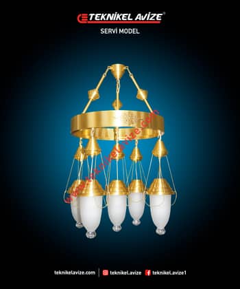 40 Cm Çap 1 Çemberli Sarkıt Avize - Teknikel Chandelier