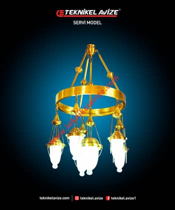 50 Cm Çap 1 Çemberli Sarkıt Avize - Teknikel Chandelier