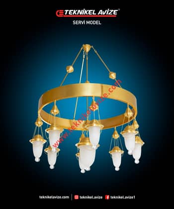 80 Cm Çap 1 Çemberli Sarkıt Avize - Teknikel Chandelier