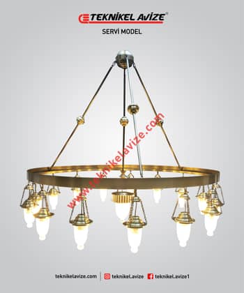 150 Cm Çap 1 Çemberli Sarkıt Avize - Teknikel Chandelier