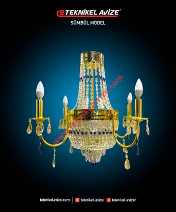 75 Cm Çap 1 Çemberli Mum Duylu Cami Avize - Teknikel Chandelier